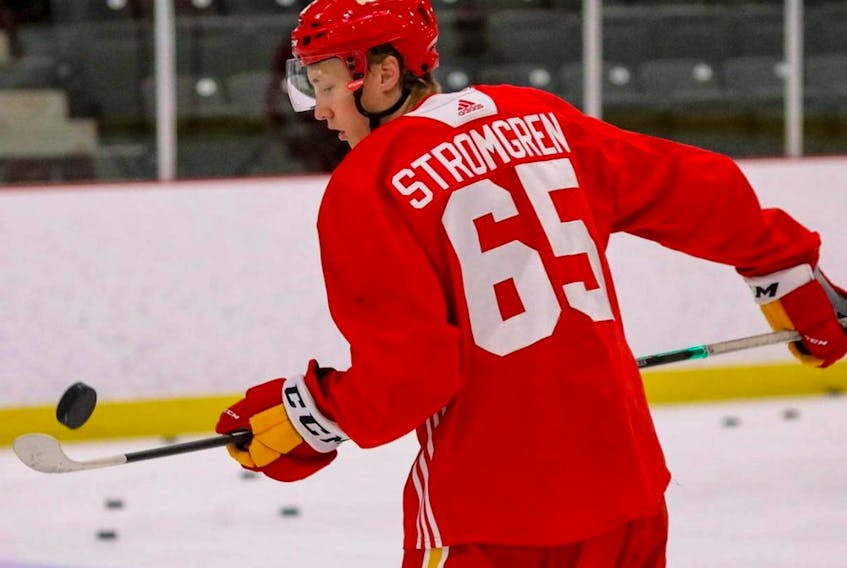 Flames prospect William Stromgren- Photo courtesy of the Calgary Flames