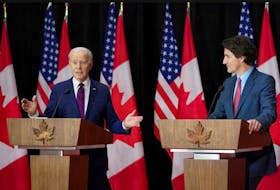 U.S. President Joe Biden speaks during a joint news conference with Canadian Prime Minister Justin Trudeau, in Ottawa on March 24. Reuters