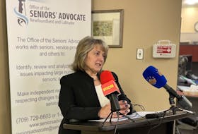 Seniors’ Advocate for Newfoundland and Labrador Susan Walsh speaks with reporters at her St. John’s office on Thursday, March 30. -Juanita Mercer/SaltWire Network