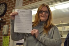 Lorraine Goley, manager of the Upper Room Hospitality Ministry’s Soup Kitchen, said March 30 that clients who have no fixed address can fill out a form and use the address of the soup kitchen to vote in the April 3 provincial election. Dave Stewart • The Guardian