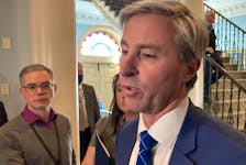 Premier Tim Houston said Tuesday, March 28, 2023, at Province House in Halifax that the government is doing a jurisdictional review about legislation to restrict non-disclosure agreements before deciding to go forward with a Nova Scotia bill. - Francis Campbell