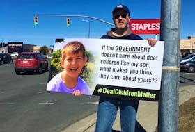Todd Churchill tries to get the message out about a lack of proper support in the province’s public education system for deaf children like his son Carter. SaltWire file photo
