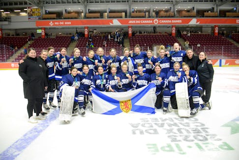 Team Nova Scotia earned silver medals at the Canada Games’ girls hockey tournament March 5 in Summerside, P.E.I.  
Jason Malloy • SaltWire Network