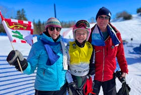 Alpine skier Victoria Paton, centre, participated in the 2023 Canada Winter Games with Team P.E.I. and raced on Sunday, March 5. - John McIntosh/Special to SaltWire Network