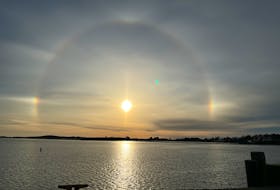 Ian Wyman caught this sundog in the western sky over the harbour in Yarmouth, N.S.  -Contributed
