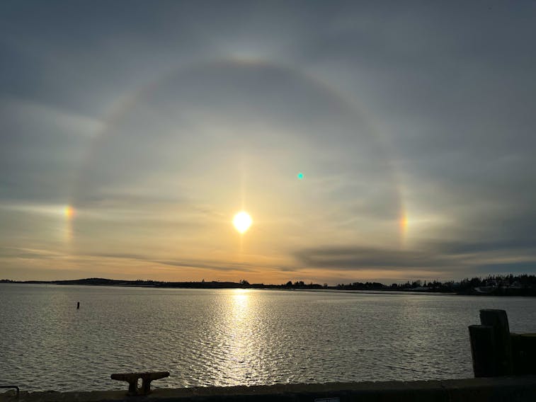 Ian Wyman caught this sundog in the western sky over the harbour in Yarmouth, N.S.  -Contributed