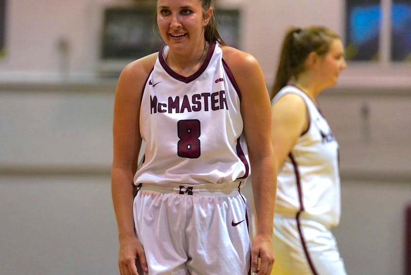 Sarah Gates of the McMaster Marauders was given the U Sports women’s basketball Nan Copp Trophy as the outstanding player of the year for the 2022-23 season. Gates was named the recipient during the national awards banquet at the Membertou Trade and Convention Centre on Wednesday night. CONTRIBUTED/MCMASTER UNIVERSITY