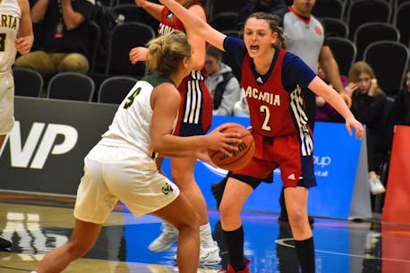 Pandas persevere in comeback win over Acadia at basketball nationals
