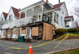 Damage from a Friday night fire is seen at the Waegwoltic Club on Monday, April 17, 2023.
Ryan Taplin - The Chronicle Herald