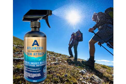 AtlanTick Outdoor Spray is a natural tick-repellant spray that is safe for the environment, people and animals.  PHOTO CREDIT: Atlantick Facebook Page.