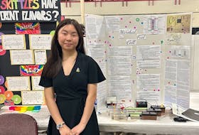 Grade 9 Summerside student Sin Lam Kong (Sophie) earned first place for an Innovation P.E.I. prize for her P.E.I. Science Fair project on the microbial fuel cell during the April 12 event at the Eastlink Centre in Charlottetown.