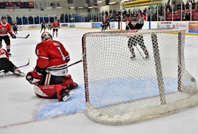 The Clarenville Caribous defeated the host Dundas, Ont. Real McCoys Thursday to advance to the Allan Cup final. — Paul Wright photo http://pointstreaksites.com/view/allancup/allan-cup-hockey-news/news_543373