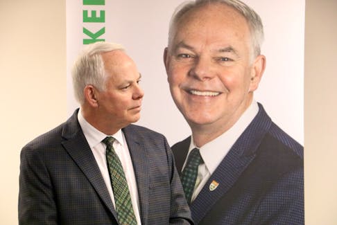 Green Leader Peter Bevan-Baker speaks at an election campaign announcement on March 8. - Stu Neatby
