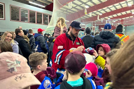 ‘The fans here are unbelievable’: Mark Yetman makes emotional return to Southern Shore Arena three weeks after collapsing during game