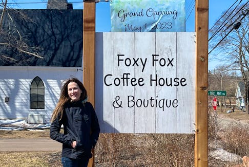 Meghan Bradley is remodelling a 130-year-old building in the heart of Crapaud, P.E.I. into the Foxy Fox Coffee House and Boutique. Contributed