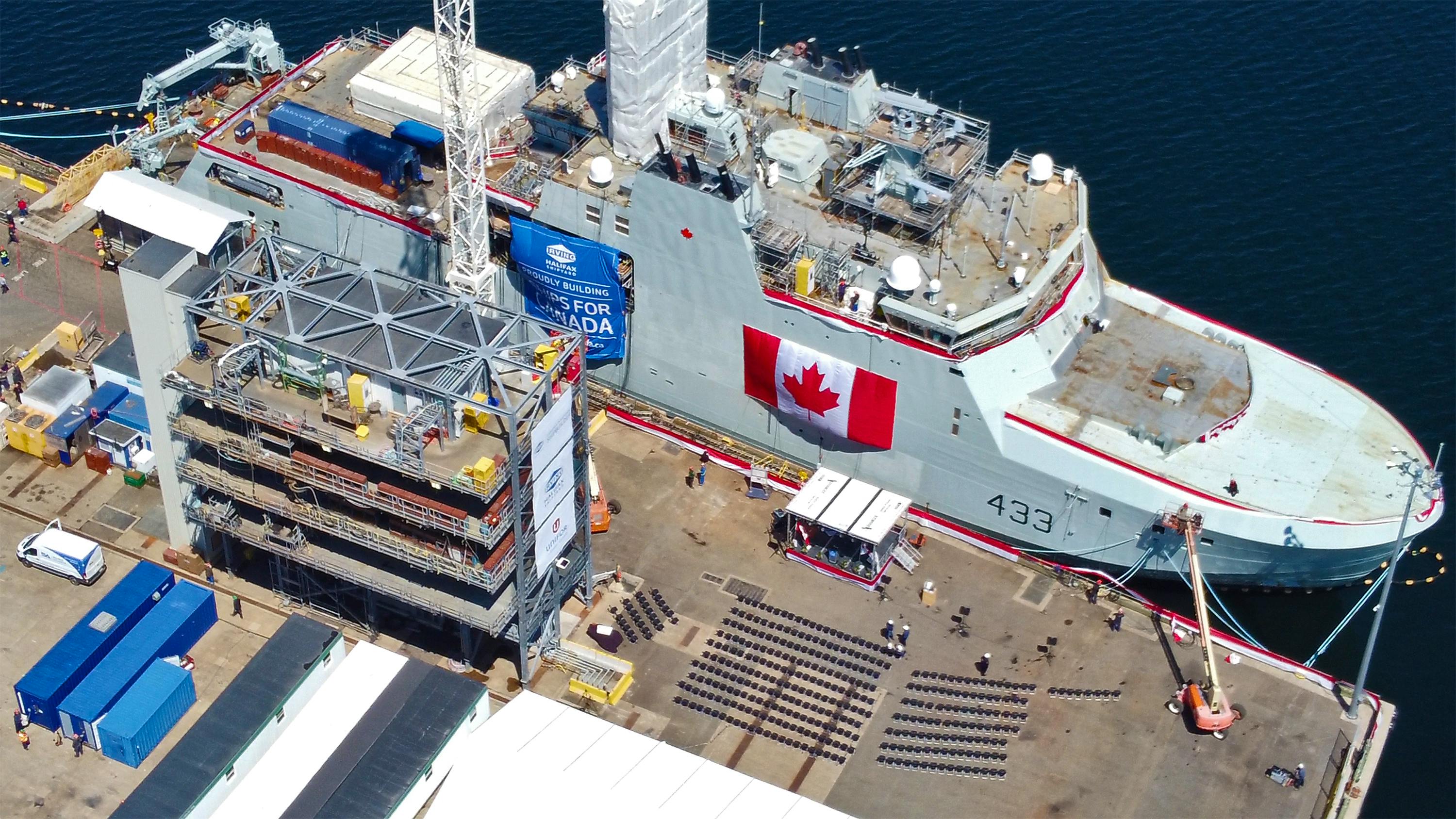 Latest Arctic and Offshore Patrol Vessel built in Nova Scotia officially  named HMCS William Hall | SaltWire