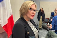 Elizabeth Smith-McCrossin, the independent MLA for Cumberland North, attends a news conference on Wednesday, Jan. 18, 2023, at which the Nova Scotia Health Department unveiled emergency room changes - Francis Campbell photo