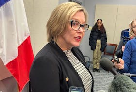 Elizabeth Smith-McCrossin, the independent MLA for Cumberland North, attends a news conference on Wednesday, Jan. 18, 2023, at which the Nova Scotia Health Department unveiled emergency room changes - Francis Campbell photo