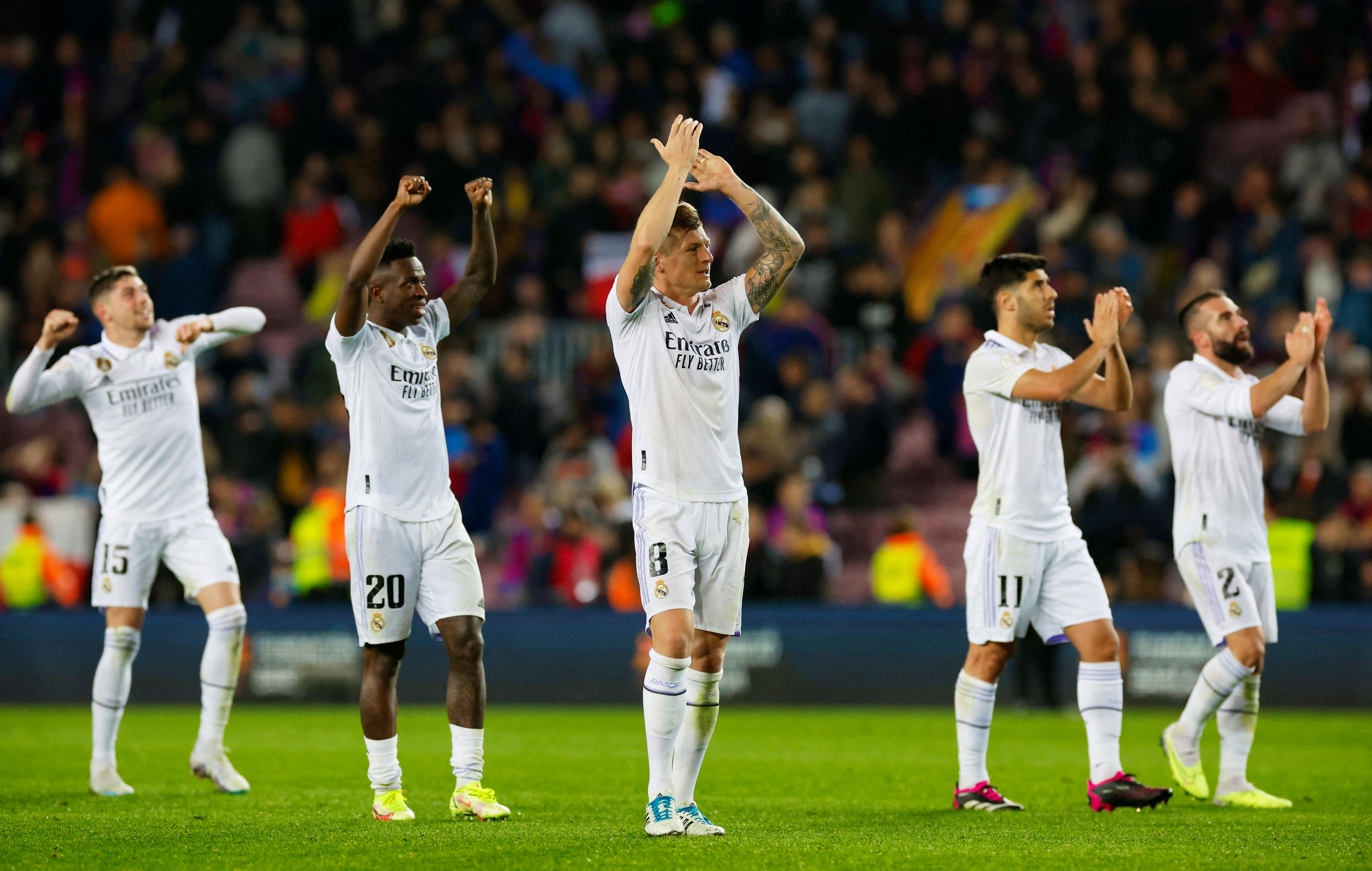 Karim Benzema is the first Real Madrid player with a hat trick at Camp Nou  since Ferenc Puskás in 1963 