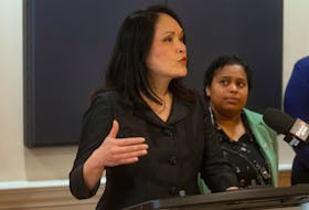 Federal NDP housing critic Jenny Kwan speaks at a press conference about housing at the Hotel Halifax on Thursday, April 6, 2023.
Ryan Taplin - The Chronicle Herald