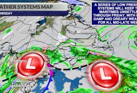 The beginning of May will be unsettled across Atlantic Canada thanks to a trough in the jet stream.