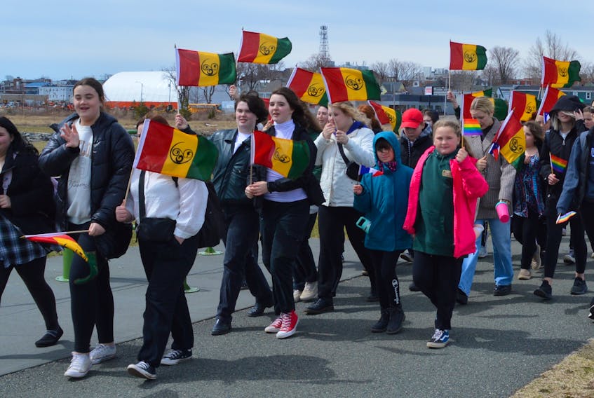 More than 1,000 schoolkids from 30 schools across the Cape Breton-Victoria Regional Centre for Education took part at a Music Monday event held at Open Hearth Park, the first major in-person, school-related music festivity since the onset of the COVID-19 pandemic. IAN NATHANSON/CAPE BRETON POST
