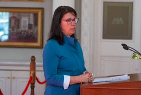 Health Minister Michelle Thompson answers questions from reporters at Province House on Tuesday, March 21, 2023.
Ryan Taplin - The Chronicle Herald