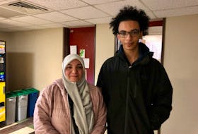 Mohammed Mostafa, right, and his mother, Radwa, both attended a recent information seminar at UPEI on its new medical program. They had several questions regarding qualifications and how much the program would cost. Rafe Wright • The Guardian