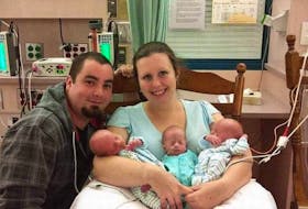 The Lowther triplets of Mount Pearl, N.L. were born on July 23,2015, on the exact same day their older brother Jayden was born. Contributed