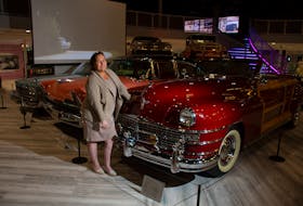 Jennifer Holm, operations manager at the Steele Wheels Motor Museum, poses for a photo with a 1948 Chrysler Town & Country on Tuesday, May 23, 2023.
Ryan Taplin - The Chronicle Herald