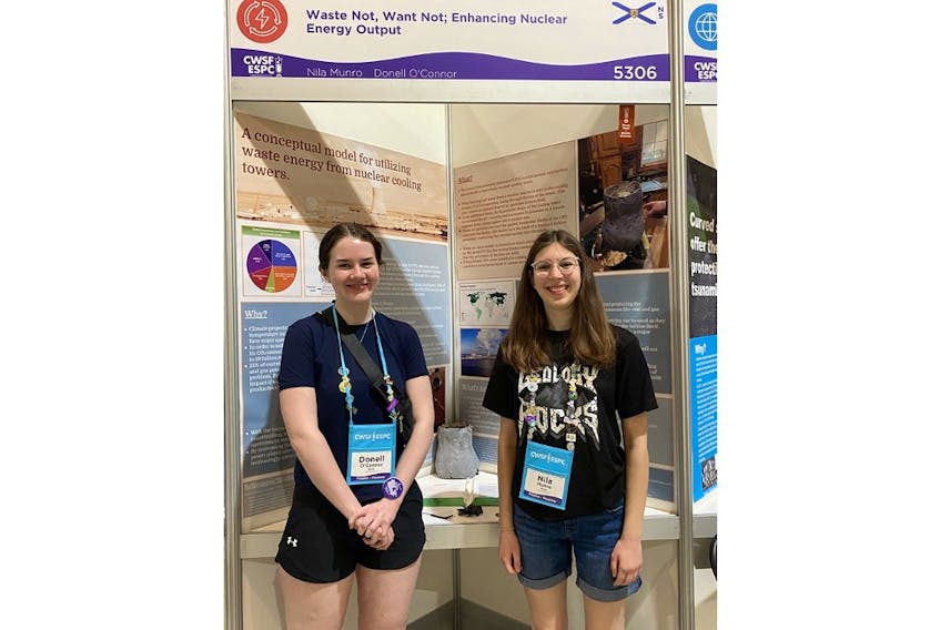 Nila Munro and Donnell O’Conner both Grade 12 students from Delbrae Academy, took home a bronze medal for their project Waste Not, Want Not: Enhancing Nuclear Energy Output at the Canada Wide Science Fair. Contributed