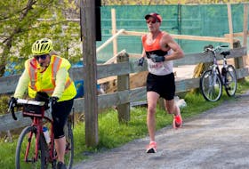 Stan Chaisson races in the Fredericton Marathon on May 14. The P.E.I. runner won the race and broke his own course record. Stephen MacGillivray Photography/Special to SaltWire