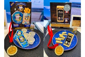 Avonlea Clothbound Cheddar, the Blue Moon and the 2017 Reserve Cheddar categories during the 2023 SIAL - International Cheese Competition in Toronto, Ont. Contributed