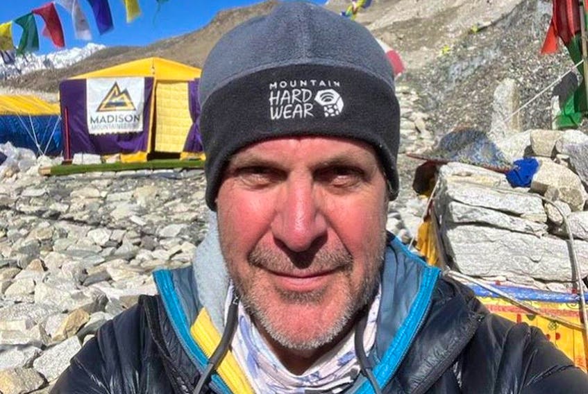 Pieter Swart at Everest base camp