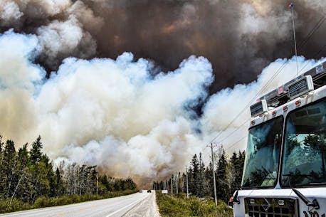 Monday's battle against the Shelburne County wildfire