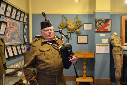 Pipe Major Andy Kerr, from Hampton, Annapolis County, says with war in the Ukraine, remembering is now more important than ever.   
Lawrence Powell