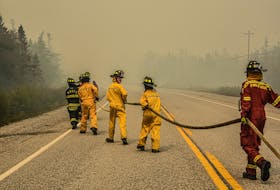 On the scene of the Shelburne County wildfire on May 29. FRANKIE CROWELL PHOTO