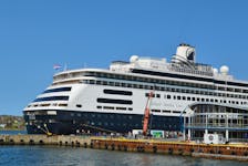 The Zaandam cruise ship arrived in Sydney on Tuesday. The ship has a capacity of 1,432 passengers and has 615 crew members. It is owned and operated by Holland America Line. Emily Conohan/Special to Cape Breton Post