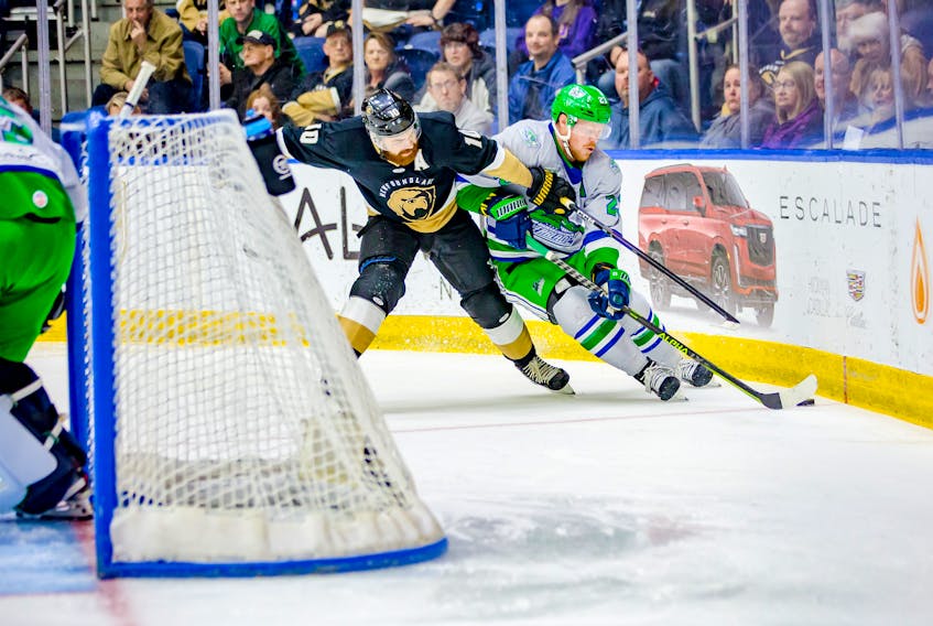 Todd Skirving and the rest of the Newfoundland Growlers were eliminated from the ECHL Kelly Cup playoffs by the Florida Everblades Tuesday night at the Mary Brown’s Centre in St. John’s. Jeff Parsons/Newfoundland Growlers