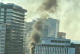 Halifax firefighters were called to a fire on the roof of a six-storey building on Granville Street Tuesday night. - Facebook