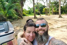 JR Smith and Denise Hepburn in Belize before everything went sideways. - Contributed