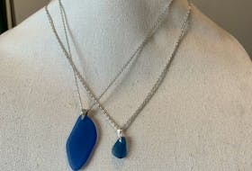 No two pieces of sea glass are alike, so each necklace Felicia Schnare crafts is one-of-a-kind.