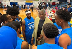Multi-time NBA champion Cliff Levingston (centre) was recently in St. John’s with the Kokomo BobKats as they played the Newfoundland Rogues at the Mary Brown’s Centre.Levingston is the head coach of the BobKats and enjoyed his time in St. John’s. Photo courtesy Kokomo BobKats