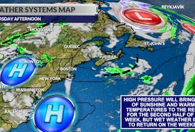 High-pressure will be the dominate feature for the next few days before unsettled weather returns this weekend.
