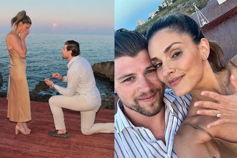 Josh Anderson proposed to Paola Finizio this week and she was thrilled to become his fiancée.