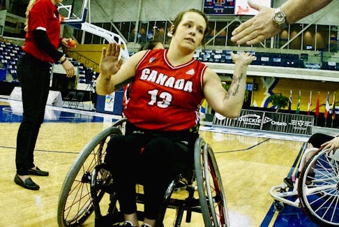 Jamey Jewells of Donkin played wheelchair basketball for Team Canada as well as the Trier Dolphins in Germany. She won gold medals at the world championships in 2014, and at the BT Paralympic World Cup wheelchair basketball in 2010. She will be inducted into the Cape Breton Sport Hall of Fame this weekend. CONTRIBUTED