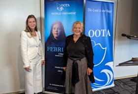 Opera on the Avalon's Cheryl Hickman (left) and writer Lisa Moore announced Wednesday, May 31 the creation of "February," an opera based on Moore's novel of the same name that will debut in October.