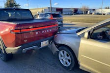 Repairing this Rivian R1T after this rear-end collision was quoted at US$42,000. CHRIS APFELSTADT/ via Facebook