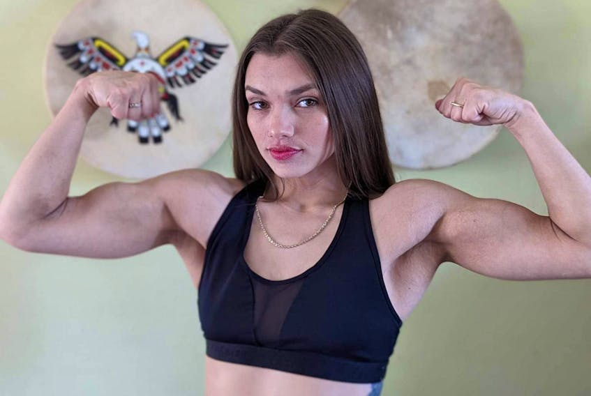 Mya Sack, 24, of Eskasoni didn't expect to get very far in the Ms. Health and Fitness 2023 contest, let alone to the top 10 in her group . CONTRIBUTED