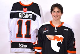 The Cape Breton Eagles selected forward Émile Ricard with the No. 12 overall pick at the 2023 Quebec Major Junior Hockey League Entry Draft in Sherbrooke, Que., on Saturday. Ricard was ranked No. 19 overall on the league’s Central Scouting rankings. CONTRIBUTED.